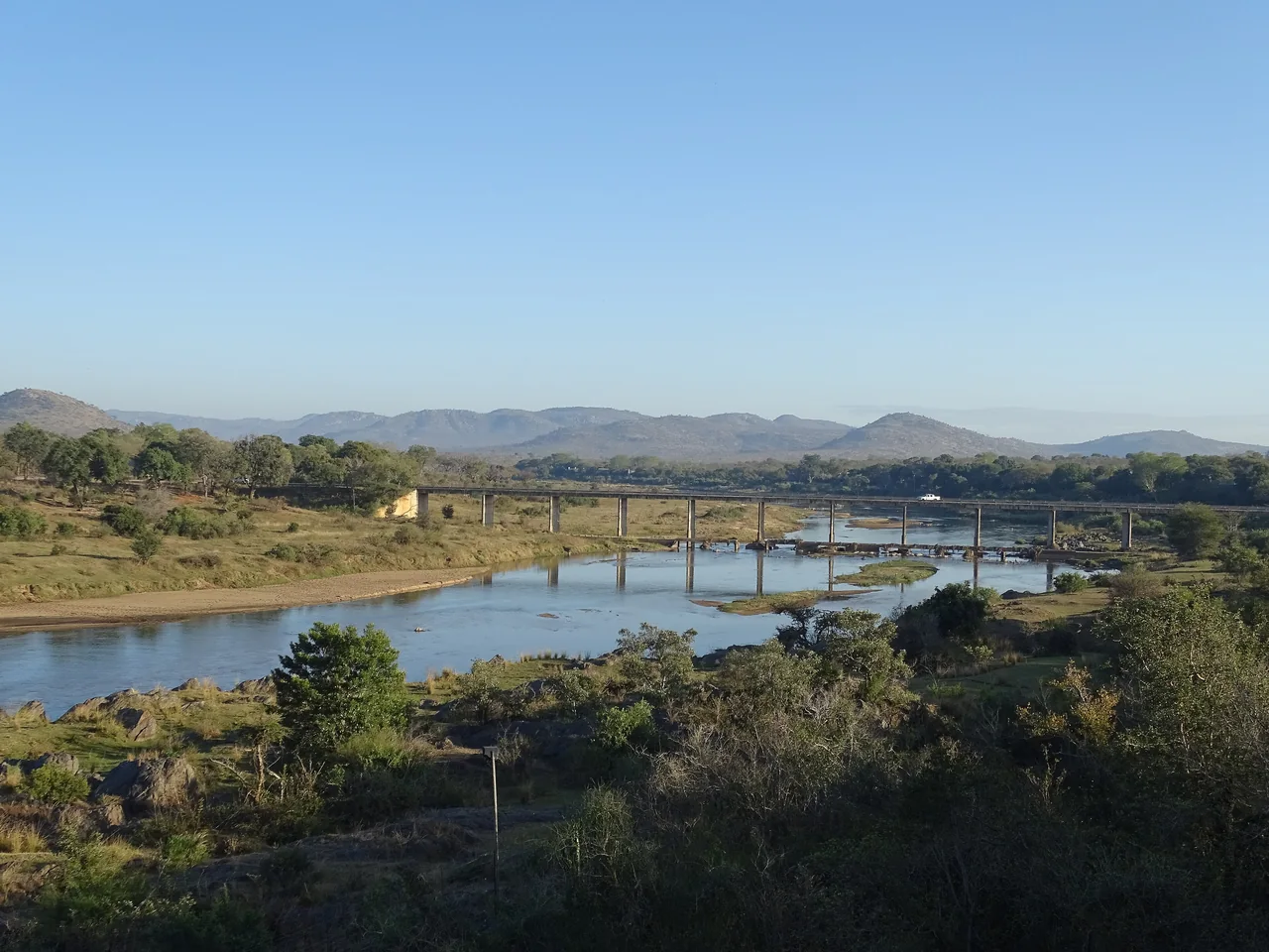 A river view at the southern edge of Kruger National Park